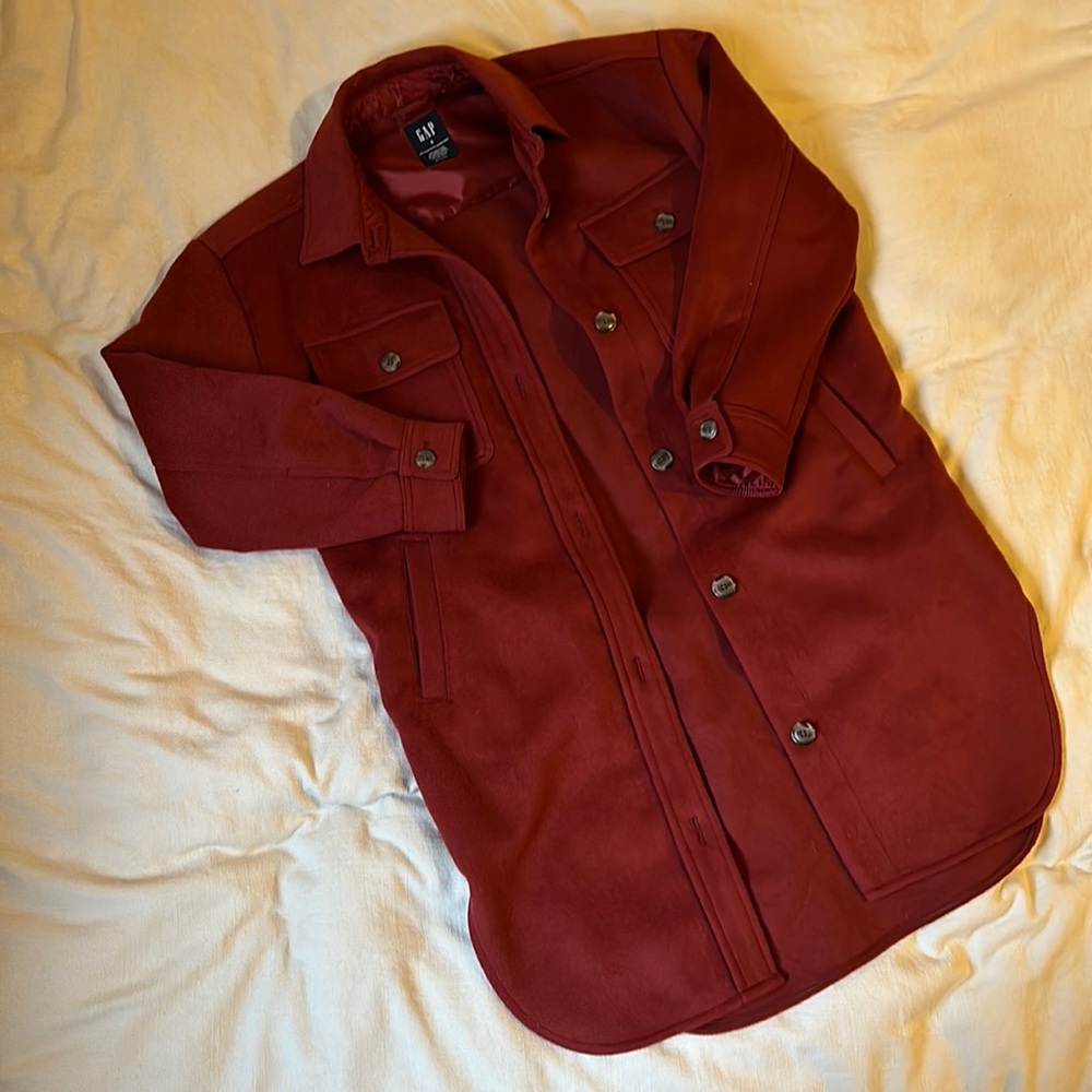 GAP- oversized wool shirt jacket